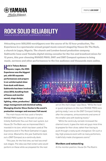 yamaha雅马哈Case Study - RIVAGE PM_DM7 - The Experience